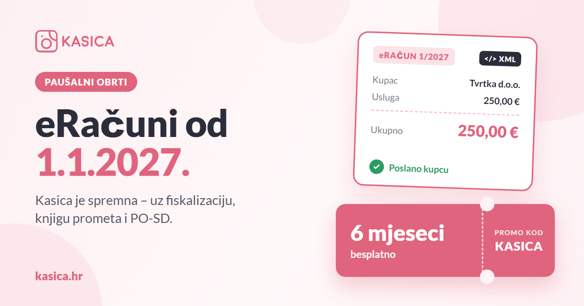 eRačuni za paušalni obrt od 1.1.2027.